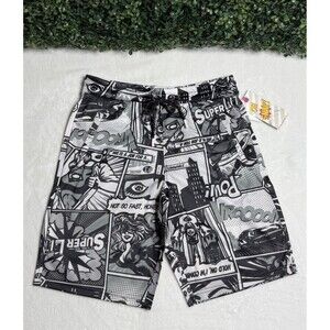 Men S Drill Clothing Co. Graphic Comic Print Shorts NWT